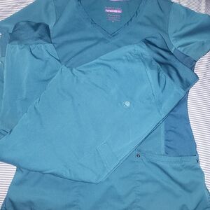 Teal Yoga Scrub Set